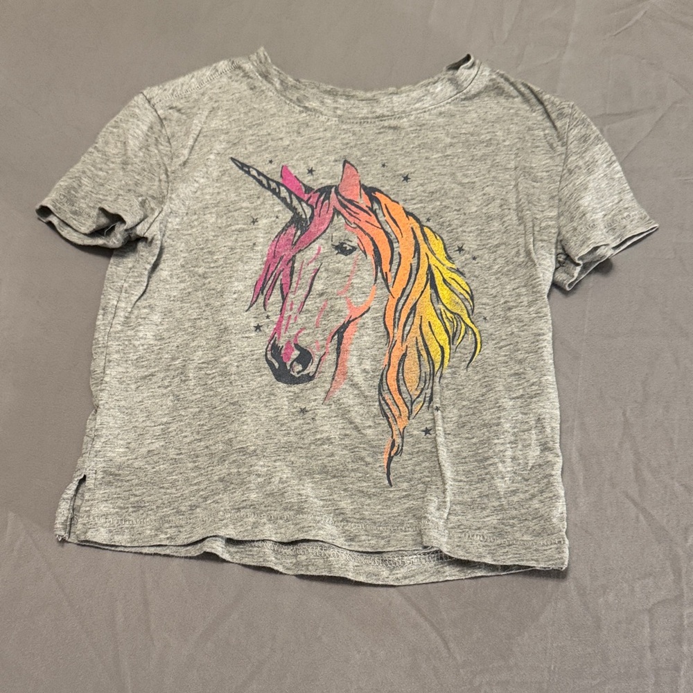 Gap Unicorn Kids T-Shirt - Gray - Size XS